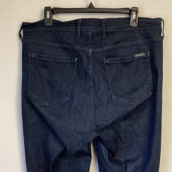 Eddie Bauer Slightly Curvy - High Rise Women's Dark Blue Skinny Jeans Size 16 - Picture 5 of 8